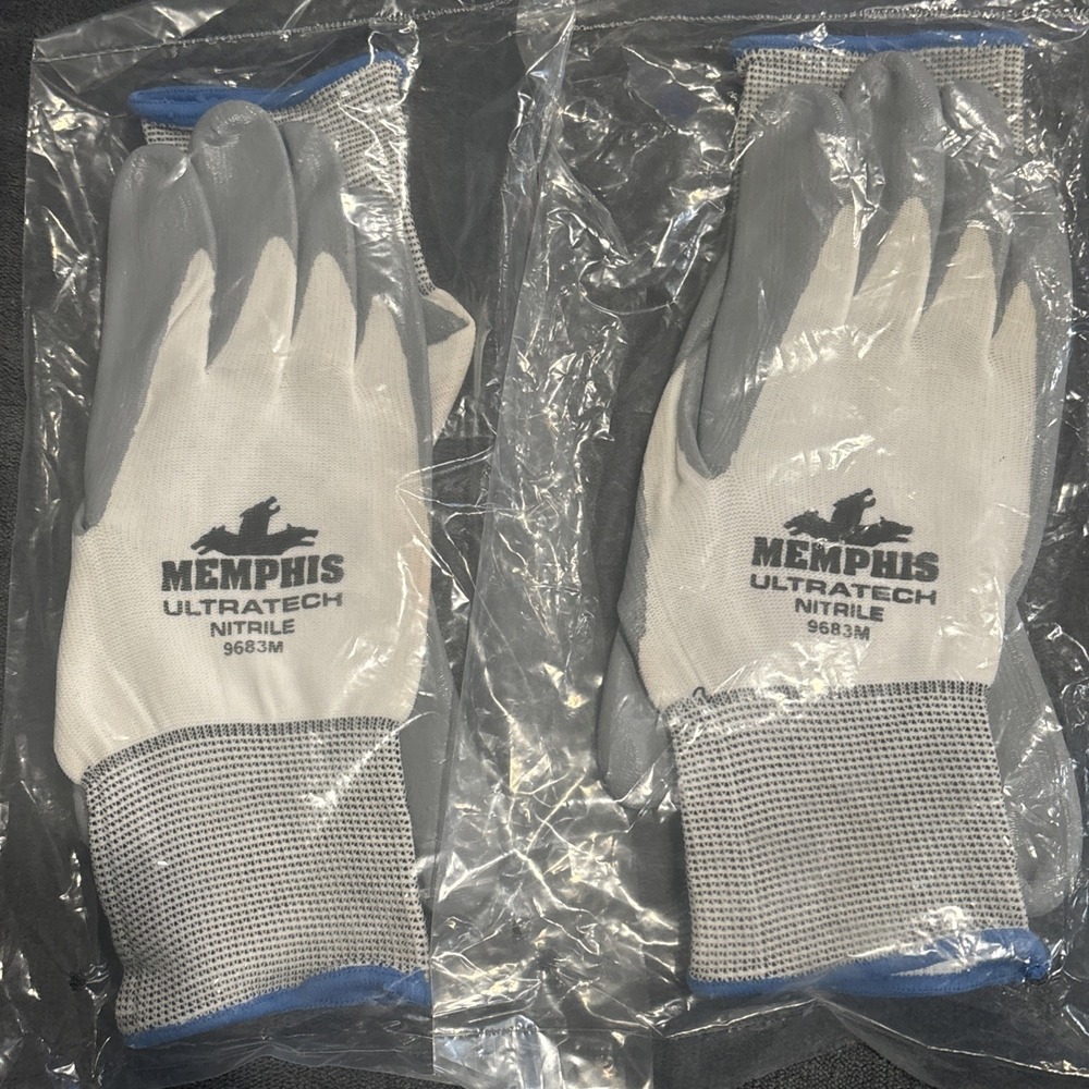 Lot Of 2-  ‎ MEMPHIS ULTRA TECH NITRILE GLOVE- 9683M